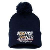 Boomer Sooners National Champs Softball 2024 Wcws 4 Rings Pom Pom 12in Knit Beanie