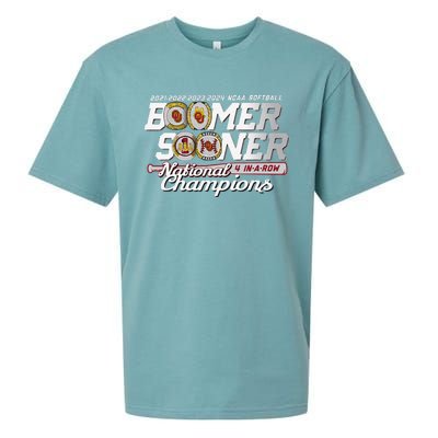 Boomer Sooners National Champs Softball 2024 Wcws 4 Rings Sueded Cloud Jersey T-Shirt