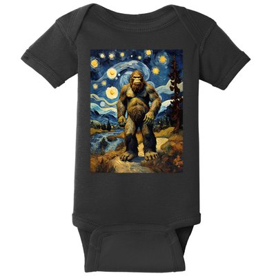Bigfoot Starry Night  Baby Bodysuit