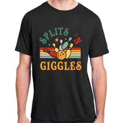 Bowling Splits N Giggles Funny Bowler Team Adult ChromaSoft Performance T-Shirt