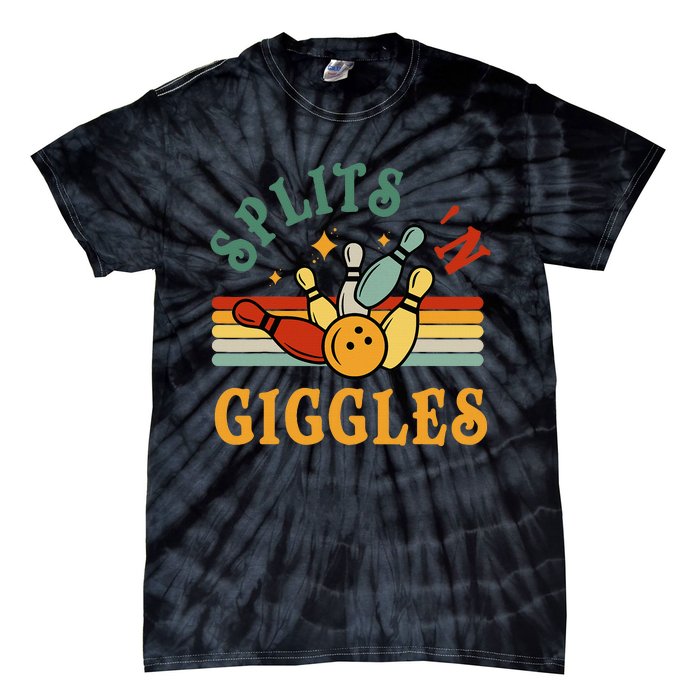 Bowling Splits N Giggles Funny Bowler Team Tie-Dye T-Shirt