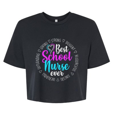 Best School Nurse Ever Appreciation Gift Bella+Canvas Jersey Crop Tee