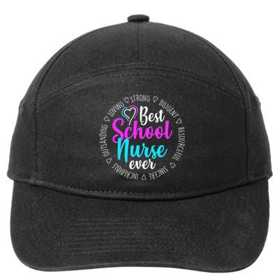 Best School Nurse Ever Appreciation Gift 7-Panel Snapback Hat