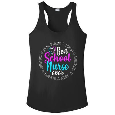 Best School Nurse Ever Appreciation Gift Ladies PosiCharge Competitor Racerback Tank