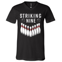 Bowling Striking Nine V-Neck T-Shirt