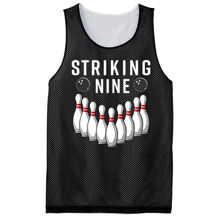 Bowling Striking Nine Mesh Reversible Basketball Jersey Tank