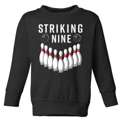 Bowling Striking Nine Toddler Sweatshirt