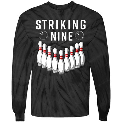 Bowling Striking Nine Tie-Dye Long Sleeve Shirt