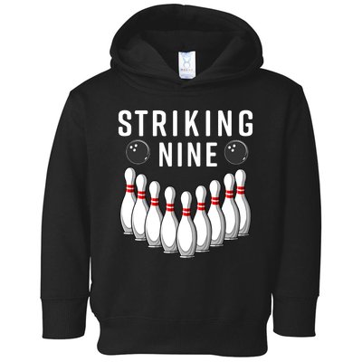 Bowling Striking Nine Toddler Hoodie