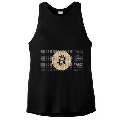 Bitcoin Satoshi Nakamoto Block Cryptocurrency Ladies PosiCharge Tri-Blend Wicking Tank