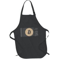 Bitcoin Satoshi Nakamoto Block Cryptocurrency Full-Length Apron With Pockets