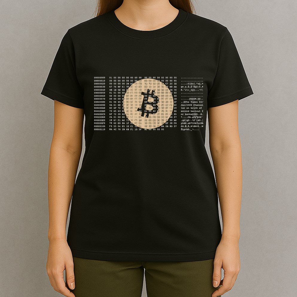 Bitcoin Satoshi Nakamoto Block Cryptocurrency T-Shirt