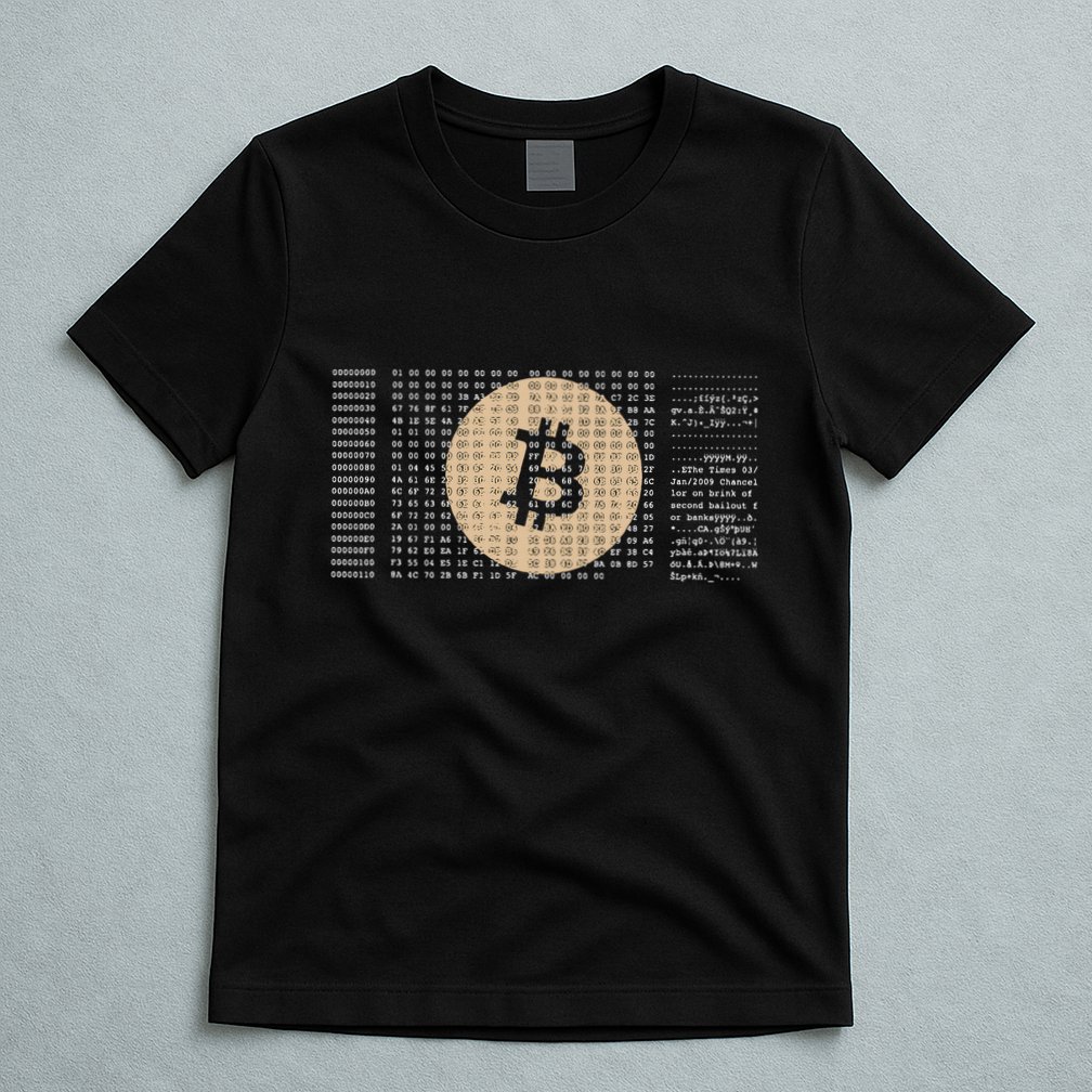 Bitcoin Satoshi Nakamoto Block Cryptocurrency T-Shirt