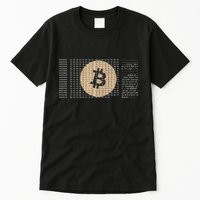 Bitcoin Satoshi Nakamoto Block Cryptocurrency Tall T-Shirt