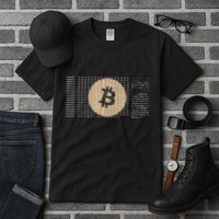 Bitcoin Satoshi Nakamoto Block Cryptocurrency Tall T-Shirt