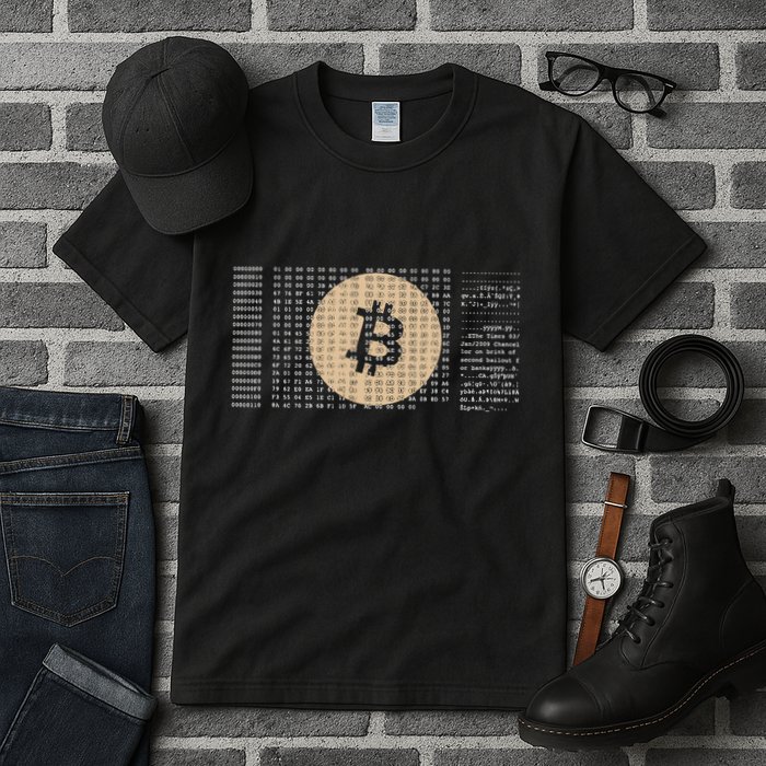 Bitcoin Satoshi Nakamoto Block Cryptocurrency Tall T-Shirt