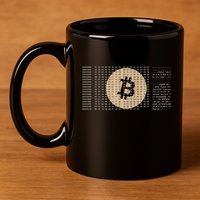 Bitcoin Satoshi Nakamoto Block Cryptocurrency 11oz C Handle Ceramic Mug