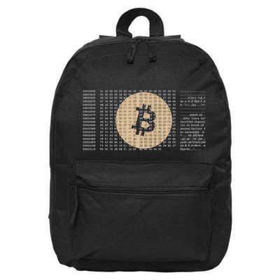 Bitcoin Satoshi Nakamoto Block Cryptocurrency 16 in Basic Backpack