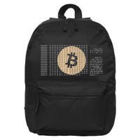 Bitcoin Satoshi Nakamoto Block Cryptocurrency 16 in Basic Backpack