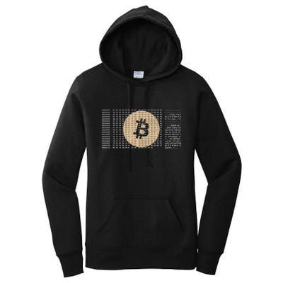 Bitcoin Satoshi Nakamoto Block Cryptocurrency Women's Pullover Hoodie