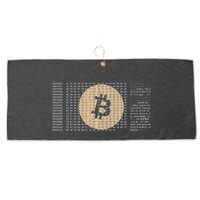 Bitcoin Satoshi Nakamoto Block Cryptocurrency Large Microfiber Waffle Golf Towel