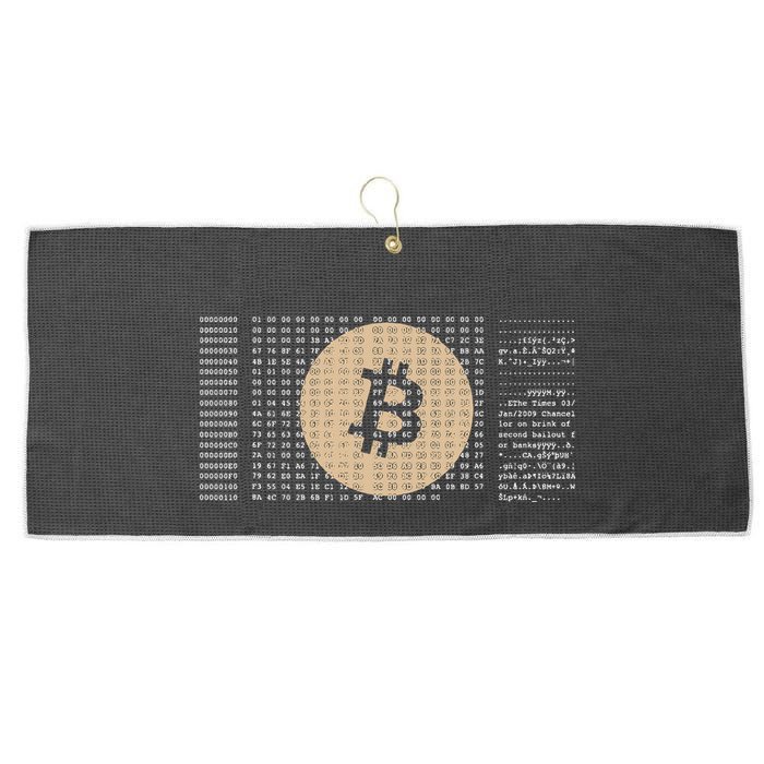 Bitcoin Satoshi Nakamoto Block Cryptocurrency Large Microfiber Waffle Golf Towel