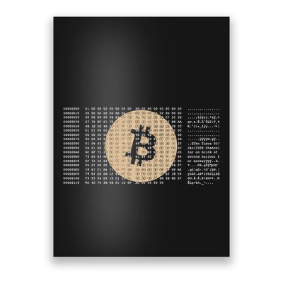 Bitcoin Satoshi Nakamoto Block Cryptocurrency Poster