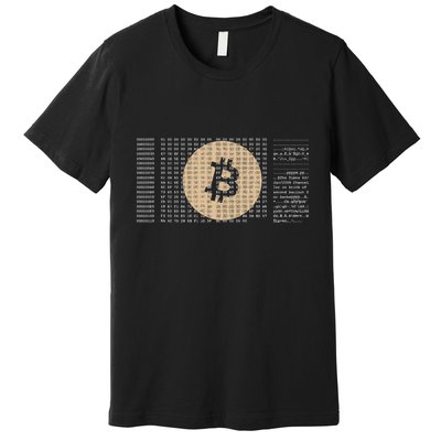 Bitcoin Satoshi Nakamoto Block Cryptocurrency Premium T-Shirt