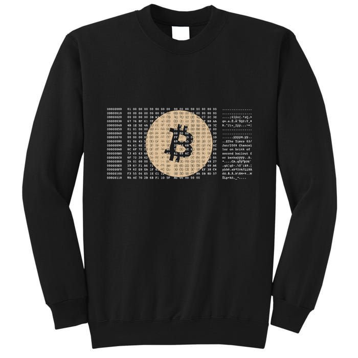 Bitcoin Satoshi Nakamoto Block Cryptocurrency Tall Sweatshirt