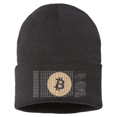 Bitcoin Satoshi Nakamoto Block Cryptocurrency Sustainable Knit Beanie