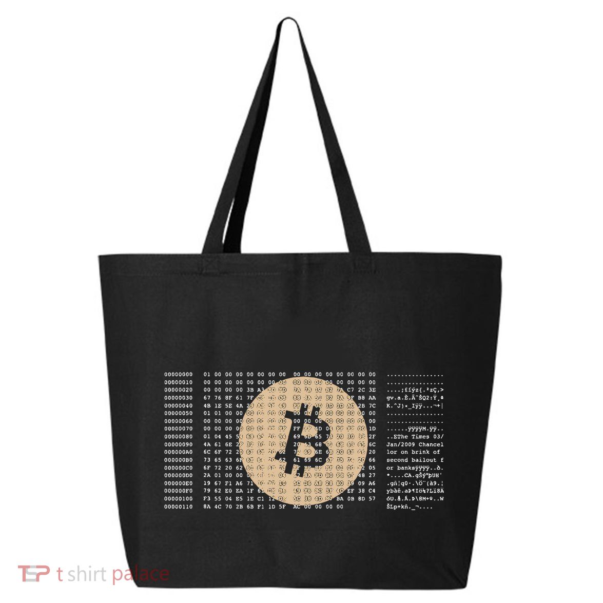Bitcoin Satoshi Nakamoto Block Cryptocurrency 25L Jumbo Tote