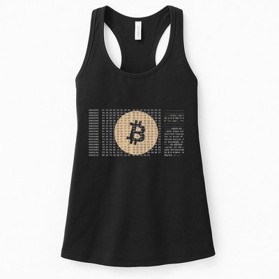 Bitcoin Satoshi Nakamoto Block Cryptocurrency Womens Tank Top
