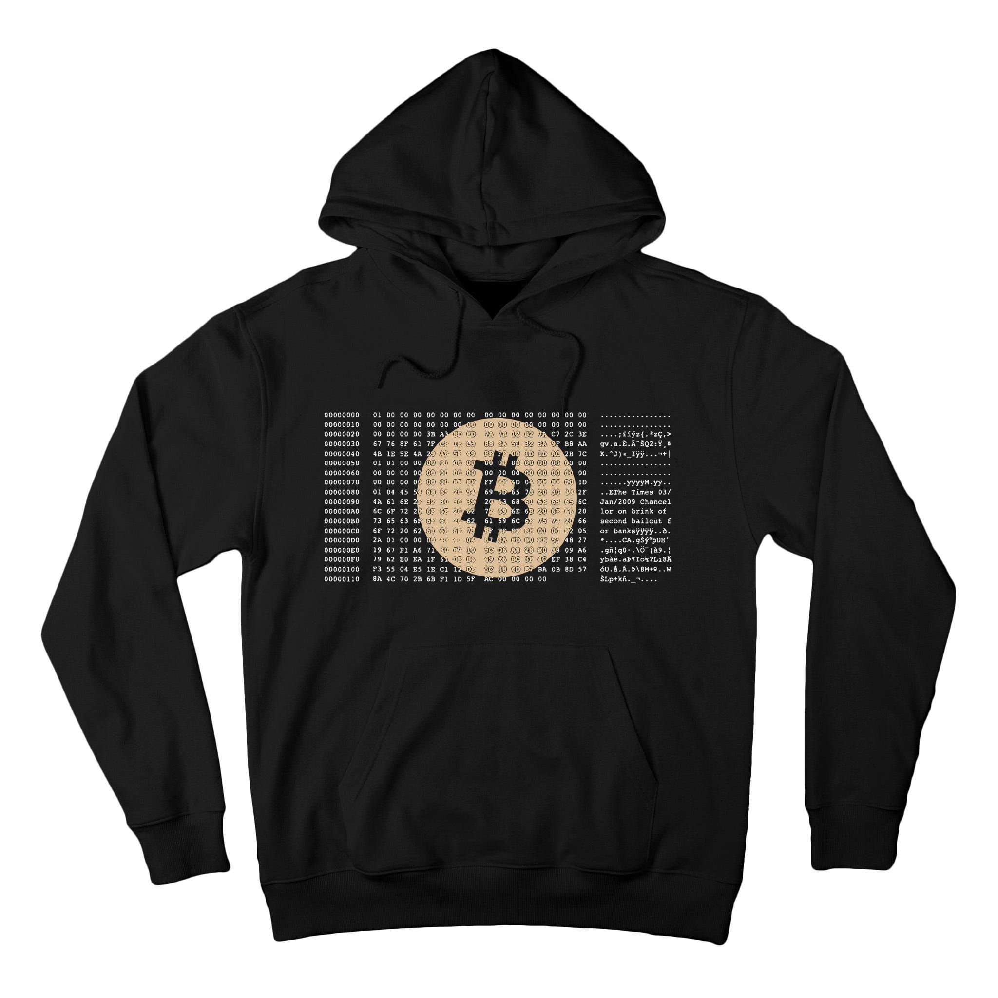 Bitcoin Satoshi Nakamoto Block Cryptocurrency Tall Hoodie