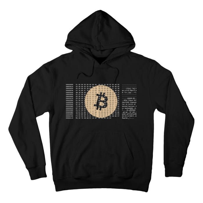 Bitcoin Satoshi Nakamoto Block Cryptocurrency Tall Hoodie