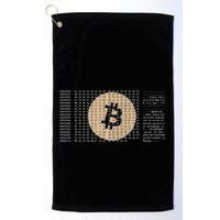 Bitcoin Satoshi Nakamoto Block Cryptocurrency Golf Towel