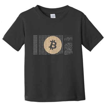 Bitcoin Satoshi Nakamoto Block Cryptocurrency Toddler T-Shirt