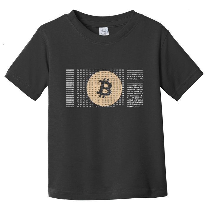 Bitcoin Satoshi Nakamoto Block Cryptocurrency Toddler T-Shirt
