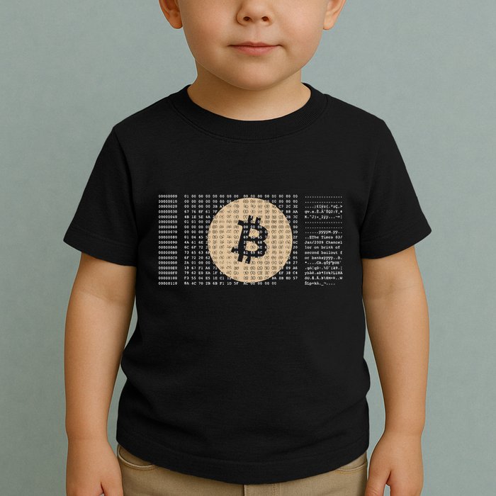 Bitcoin Satoshi Nakamoto Block Cryptocurrency Toddler T-Shirt