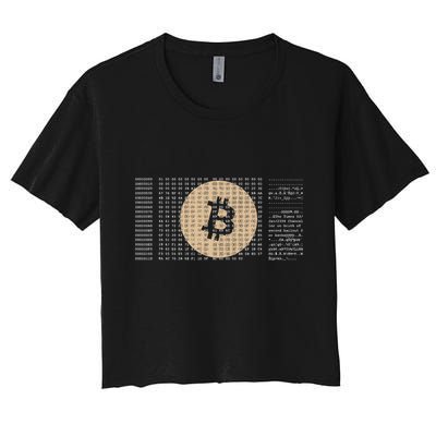 Bitcoin Satoshi Nakamoto Block Cryptocurrency Crop Top