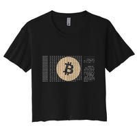 Bitcoin Satoshi Nakamoto Block Cryptocurrency Crop Top
