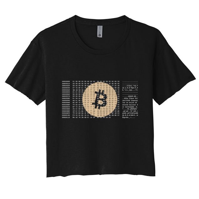 Bitcoin Satoshi Nakamoto Block Cryptocurrency Crop Top