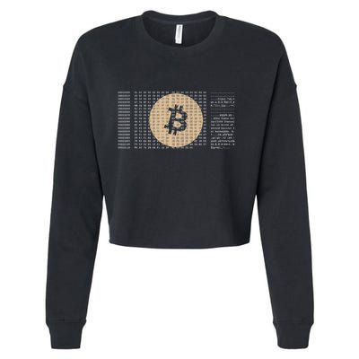 Bitcoin Satoshi Nakamoto Block Cryptocurrency Cropped Pullover Crew
