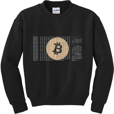 Bitcoin Satoshi Nakamoto Block Cryptocurrency Kids Sweatshirt