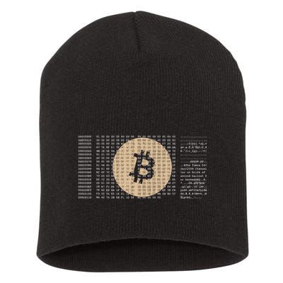 Bitcoin Satoshi Nakamoto Block Cryptocurrency Short Acrylic Beanie