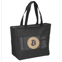 Bitcoin Satoshi Nakamoto Block Cryptocurrency Zip Tote Bag