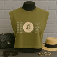 Bitcoin Satoshi Nakamoto Block Cryptocurrency Garment-Dyed Women's Muscle Tee
