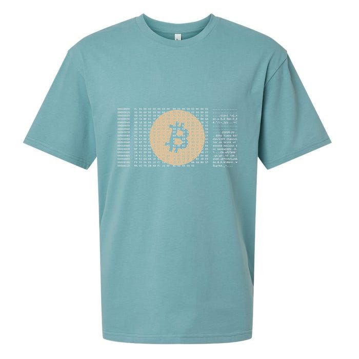 Bitcoin Satoshi Nakamoto Block Cryptocurrency Sueded Cloud Jersey T-Shirt