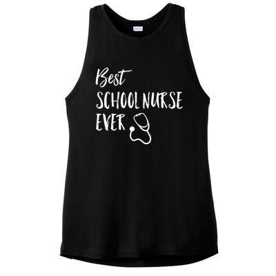 Best School Nurse Ever National School Nurse Day Great Gift Ladies PosiCharge Tri-Blend Wicking Tank