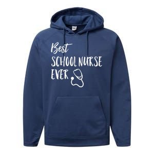 Best School Nurse Ever National School Nurse Day Great Gift Performance Fleece Hoodie