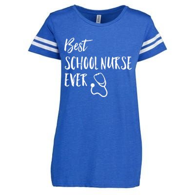 Best School Nurse Ever National School Nurse Day Great Gift Enza Ladies Jersey Football T-Shirt